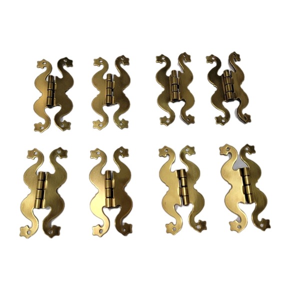 Vintage Brass Snake Cabinet Hinge Frog Leg Hinges Chest Of Drawers 3.5